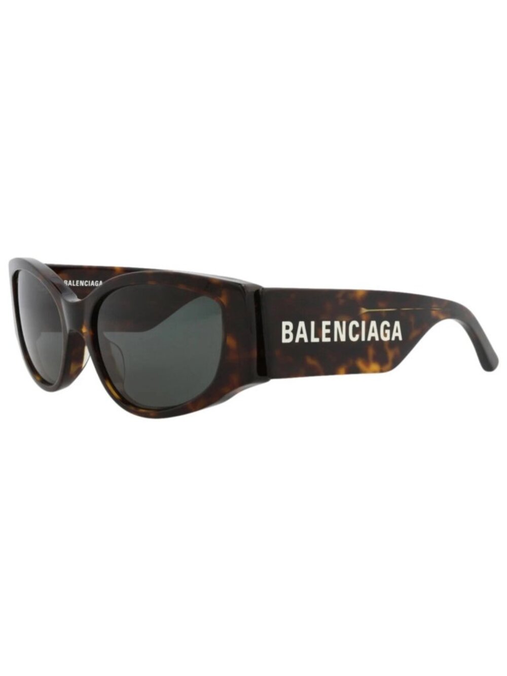 New Balenciaga Women's Sunglasses Cat Eye Recycled Acetate Frame Havana Havana